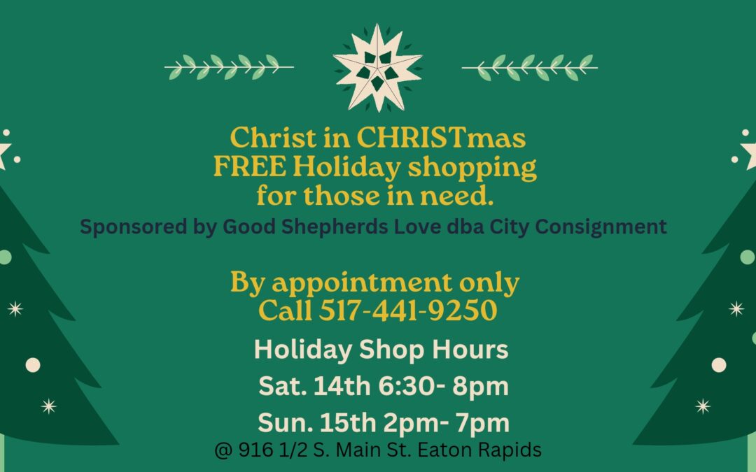 Keep Christ in CHRISTmas, Free Holiday Shopping event!